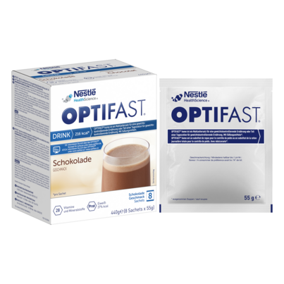 Sie sehen eine Packung OPTIFAST® Drink Schoko, Produktbild: 01 OPTIFAST® Drink Schoko, A-Nr.: 5209615 - 01