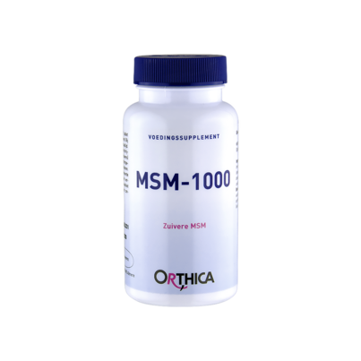 Sie sehen eine Packung MSM - 1000 mg Tabletten Orthica, Produktbild: 01 MSM - 1000 mg Tabletten Orthica, A-Nr.: 5598344 - 01