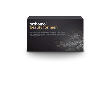 Sie sehen eine Packung Orthomol Beauty for men, Produktbild: 01 Orthomol Beauty for men, A-Nr.: 4522391 - 01