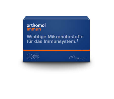 Sie sehen eine Packung Orthomol Immun Direkt Men/Him, Produktbild: 01 Orthomol Immun Direkt Men/Him, A-Nr.: 3855682 - 01