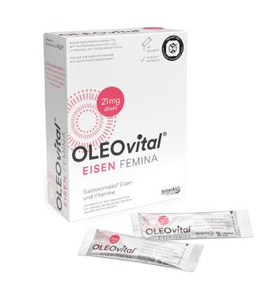 Sie sehen eine Packung OLEOvital® Eisen Femina, Produktbild: 01 OLEOvital® Eisen Femina, A-Nr.: 4540242 - 01