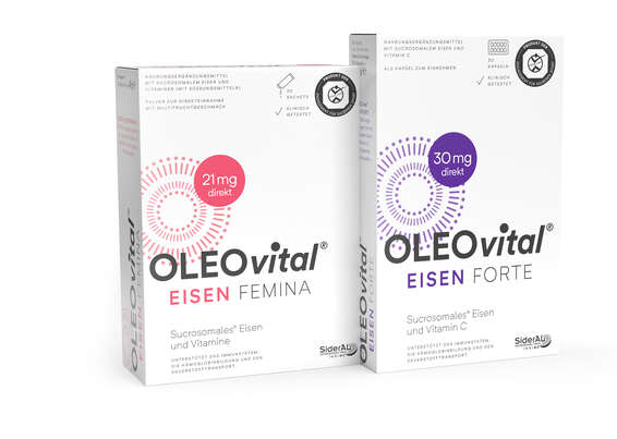 Sie sehen eine Packung OLEOvital® Eisen Femina, Produktbild: 03 OLEOvital® Eisen Femina, A-Nr.: 4540242 - 03