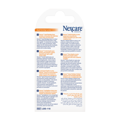 Sie sehen eine Packung Nexcare™ Liquid Bandage Spray, 18 ml, Produktbild: 02 Nexcare™ Liquid Bandage Spray, 18 ml, A-Nr.: 5680809 - 02