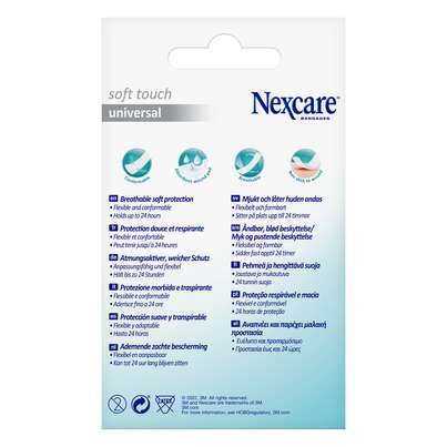 Sie sehen eine Packung Nexcare™ Soft Touch Universal Pflaster, assortiert, 40/Packung, Produktbild: 03 Nexcare™ Soft Touch Universal Pflaster, assortiert, 40/Packung, A-Nr.: 5680703 - 03