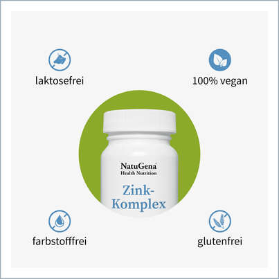 Sie sehen eine Packung NatuGena Zink-Komplex Presslinge, Produktbild: 02 NatuGena Zink-Komplex Presslinge, A-Nr.: 5404328 - 02