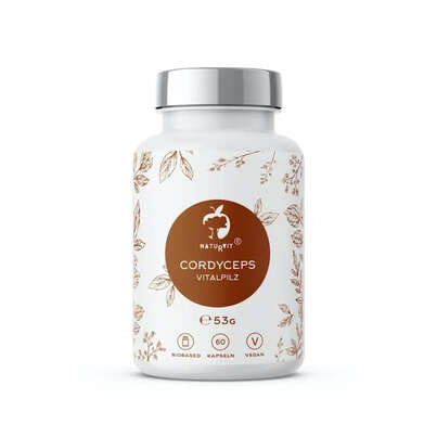 Sie sehen eine Packung Naturvit® Cordyceps Vitalpilz, Produktbild: 01 Naturvit® Cordyceps Vitalpilz, A-Nr.: 5717777 - 01