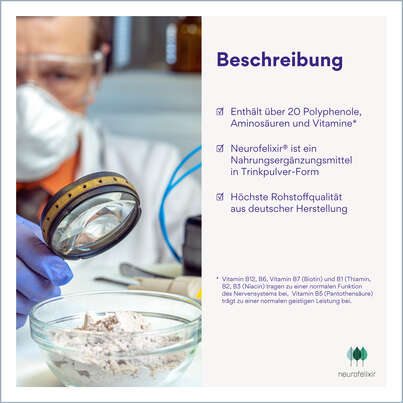 Sie sehen eine Packung neurofelixir Trinkpulver, Produktbild: 02 neurofelixir Trinkpulver, A-Nr.: 5699482 - 02