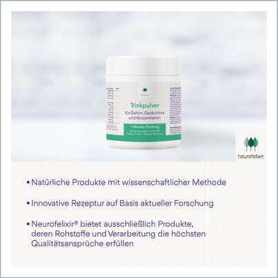 Sie sehen eine Packung neurofelixir Trinkpulver, Produktbild: 08 neurofelixir Trinkpulver, A-Nr.: 5699482 - 08