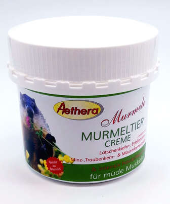 Sie sehen eine Packung Aethera Murmele Murmeltier Creme, Produktbild: 01 Aethera Murmele Murmeltier Creme, A-Nr.: 3380641 - 01