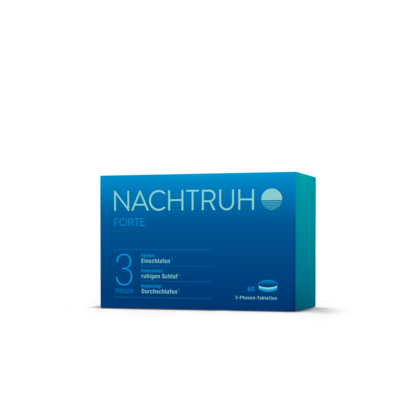 Sie sehen eine Packung Nachtruh forte 3-Phasen-Tabletten, Produktbild: 01 Nachtruh forte 3-Phasen-Tabletten, A-Nr.: 5645782 - 01