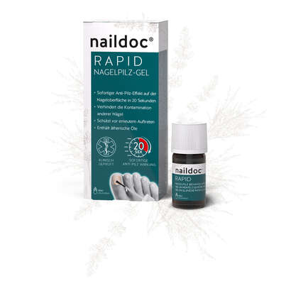 Sie sehen eine Packung naildoc® RAPID Nagelpilz Behandlungs-Gel, Produktbild: 02 naildoc® RAPID Nagelpilz Behandlungs-Gel, A-Nr.: 4842931 - 02
