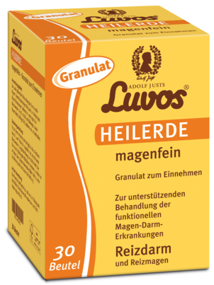 Sie sehen eine Packung Luvos Heilerde Magenfein 30 Portionsbeutel, Produktbild: 01 Luvos Heilerde Magenfein 30 Portionsbeutel, A-Nr.: 4108390 - 01