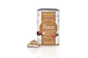 Bio Maca Kapseln mit natürlichem Vitamin C der Acerolkirsche, 100 Stück, A-Nr.: 5450742 - 01