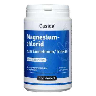 Sie sehen eine Packung Casida Magnesiumchlorid zum Einnehmen / Trinken, Produktbild: 01 Casida Magnesiumchlorid zum Einnehmen / Trinken, A-Nr.: 5250730 - 01