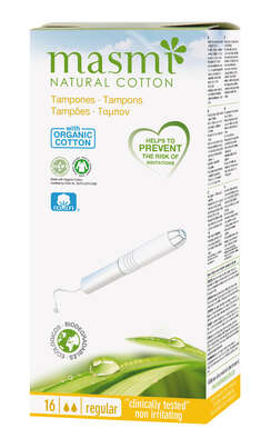 Sie sehen eine Packung Masmi Organic Care - Bio Tampons Classic mit Applikator, Produktbild: 03 Masmi Organic Care - Bio Tampons Classic mit Applikator, A-Nr.: 4368837 - 03