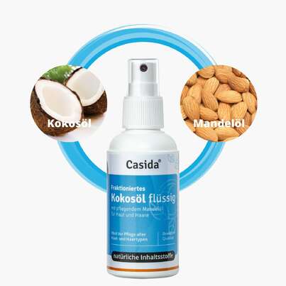 Sie sehen eine Packung Kokosöl flüssig Haut & Haare, Produktbild: 02 Kokosöl flüssig Haut & Haare, A-Nr.: 4326649 - 02