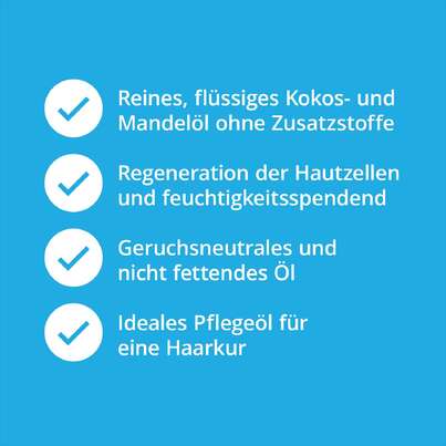 Sie sehen eine Packung Kokosöl flüssig Haut & Haare, Produktbild: 04 Kokosöl flüssig Haut & Haare, A-Nr.: 4326649 - 04