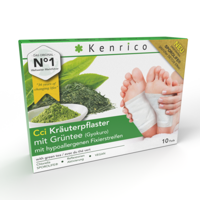 Sie sehen eine Packung Cci Kräuterpflaster mit Grüntee (Gyokuro), Produktbild: 01 Cci Kräuterpflaster mit Grüntee (Gyokuro), A-Nr.: 4108680 - 01