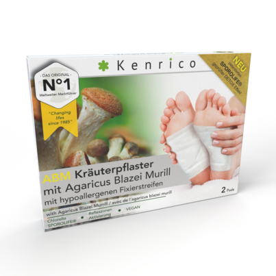 Sie sehen eine Packung ABM Kräuterpflaster mit Agaricus Blazei Murill, Produktbild: 01 ABM Kräuterpflaster mit Agaricus Blazei Murill, A-Nr.: 4831465 - 01