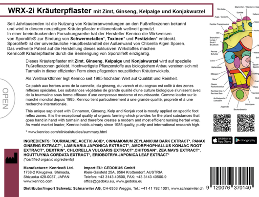 Sie sehen eine Packung WRX-2i Kräuterpflaster mit Zimt, Ginseng, Kelpalge und Konjakwurzel, Produktbild: 03 WRX-2i Kräuterpflaster mit Zimt, Ginseng, Kelpalge und Konjakwurzel, A-Nr.: 4831502 - 03