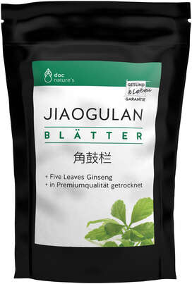 Sie sehen eine Packung doc nature’s Jiaogulan Blätter, lose, Produktbild: 01 doc nature’s Jiaogulan Blätter, lose, A-Nr.: 5619342 - 01
