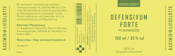 Sie sehen eine Packung Kasimir und Lieselotte Defensivum Forte Pflanzenauszug, Produktbild: 03 Kasimir und Lieselotte Defensivum Forte Pflanzenauszug, A-Nr.: 5176198 - 03