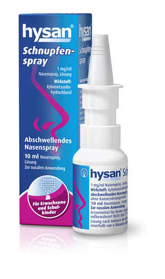Sie sehen eine Packung Hysan Schnupfenspray, Produktbild: 01 Hysan Schnupfenspray, A-Nr.: 3927832 - 01