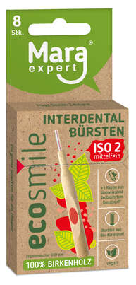 Sie sehen eine Packung ecosmile INTERDENTALBÜRSTEN ISO 2, mittelfein, Produktbild: 01 ecosmile INTERDENTALBÜRSTEN ISO 2, mittelfein, A-Nr.: 5678965 - 01