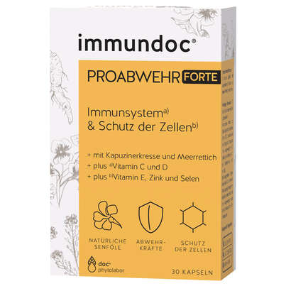 Sie sehen eine Packung immundoc® PROABWEHR FORTE, Produktbild: 01 immundoc® PROABWEHR FORTE, A-Nr.: 4746653 - 01