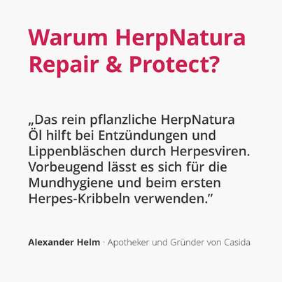 Sie sehen eine Packung HerpNatura Repair & Protect, Produktbild: 03 HerpNatura Repair & Protect, A-Nr.: 4250260 - 03