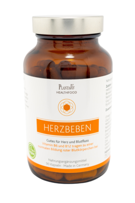 Sie sehen eine Packung HerzBeben, 90 Kapseln, Produktbild: 02 HerzBeben, 90 Kapseln, A-Nr.: 5682062 - 02