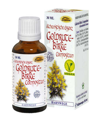 Sie sehen eine Packung Espara Goldrute-Birke Compositum Alchemistische Essenz, Produktbild: 02 Espara Goldrute-Birke Compositum Alchemistische Essenz, A-Nr.: 4040019 - 02