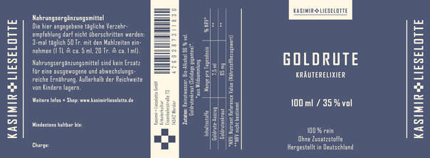 Sie sehen eine Packung Kasimir + Lieselotte Goldrute Tinktur, Produktbild: 03 Kasimir + Lieselotte Goldrute Tinktur, A-Nr.: 5176092 - 03