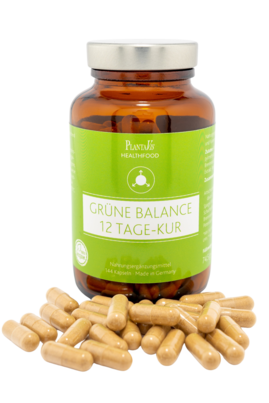 Sie sehen eine Packung Grüne Balance 12 Tage Botanical Mix, Produktbild: 02 Grüne Balance 12 Tage Botanical Mix, A-Nr.: 5663231 - 02