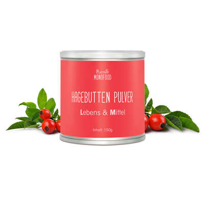 Sie sehen eine Packung Hagebutte Pulver 150g, Produktbild: 02 Hagebutte Pulver 150g, A-Nr.: 4545357 - 02