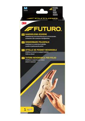 Sie sehen eine Packung FUTURO™ Handgelenk-Schiene 47854, M (15.9 - 19.0 cm), Produktbild: 01 FUTURO™ Handgelenk-Schiene 47854, M (15.9 - 19.0 cm), A-Nr.: 3041838 - 01