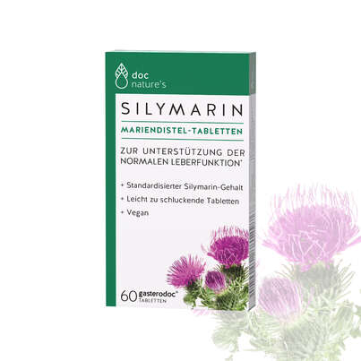 Sie sehen eine Packung doc nature‘s SILYMARIN Mariendistel-Tabletten, Produktbild: 02 doc nature‘s SILYMARIN Mariendistel-Tabletten, A-Nr.: 5212971 - 02