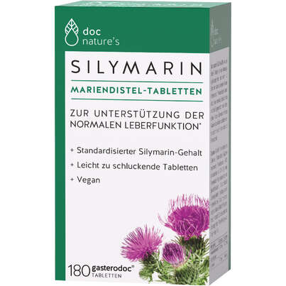 Sie sehen eine Packung doc nature‘s SILYMARIN Mariendistel-Tabletten, Produktbild: 01 doc nature‘s SILYMARIN Mariendistel-Tabletten, A-Nr.: 5212988 - 01