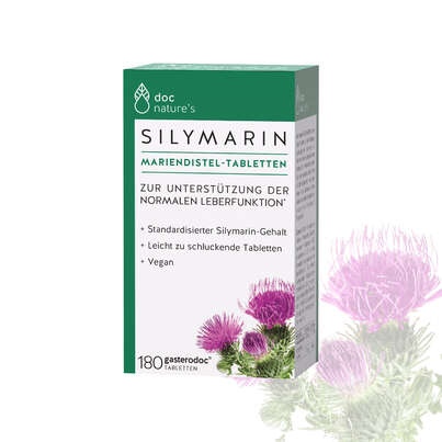 Sie sehen eine Packung doc nature‘s SILYMARIN Mariendistel-Tabletten, Produktbild: 03 doc nature‘s SILYMARIN Mariendistel-Tabletten, A-Nr.: 5212988 - 03