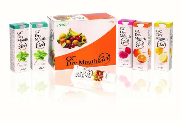 Sie sehen eine Packung GC Dry Mouth Gel Orange, Produktbild: 01 GC Dry Mouth Gel Orange, A-Nr.: 3396872 - 01
