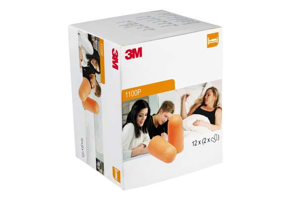 Sie sehen eine Packung 3M™ Gehörschutzstöpsel, ohne Kordel, Zweierpack, 12 Paar/Packung, 1100P, Produktbild: 01 3M™ Gehörschutzstöpsel, ohne Kordel, Zweierpack, 12 Paar/Packung, 1100P, A-Nr.: 5386955 - 01