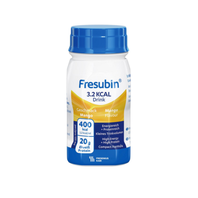 Sie sehen eine Packung Fresubin® 3,2 kcal Drink Mango, Produktbild: 01 Fresubin® 3,2 kcal Drink Mango, A-Nr.: 4859707 - 01