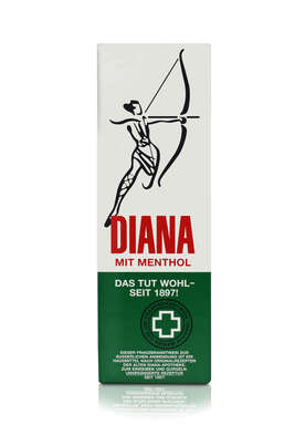 Sie sehen eine Packung DIANA Franzbranntwein mit Menthol, Produktbild: 01 DIANA Franzbranntwein mit Menthol, A-Nr.: 0826846 - 01