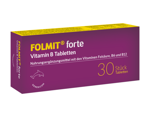 FOLMIT® forte mit Folsäure, Vitamin B6 und B12, A-Nr.: 4218380 - 02