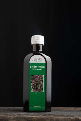 Sie sehen eine Packung Feldthymian Hustensaft Ökopan 250ml, Produktbild: 03 Feldthymian Hustensaft Ökopan 250ml, A-Nr.: 1371951 - 03