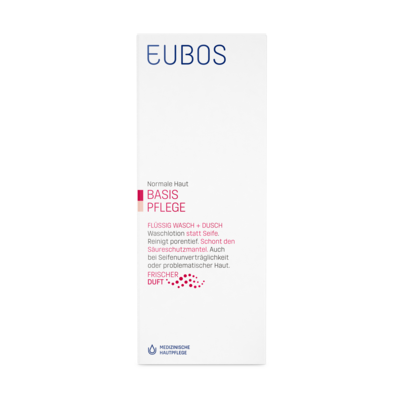 Sie sehen eine Packung Eubos flüssig rot 200ml, Produktbild: 03 Eubos flüssig rot 200ml, A-Nr.: 0982144 - 03