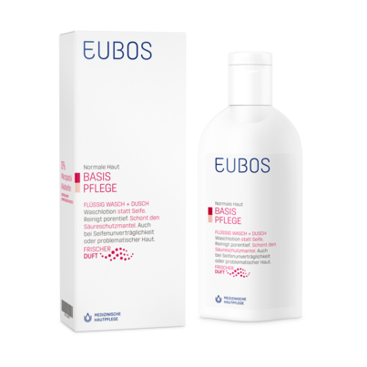 Sie sehen eine Packung Eubos flüssig rot 200ml, Produktbild: 05 Eubos flüssig rot 200ml, A-Nr.: 0982144 - 05