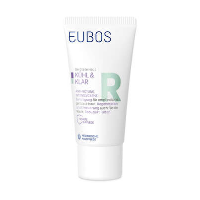 Sie sehen eine Packung Eubos Kühl und Klar Intensivcreme 30ml, Produktbild: 01 Eubos Kühl und Klar Intensivcreme 30ml, A-Nr.: 5473832 - 01