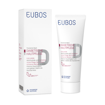 Sie sehen eine Packung Eubos Diabetes Fuss und Bein Balsam, Produktbild: 06 Eubos Diabetes Fuss und Bein Balsam, A-Nr.: 4100589 - 06