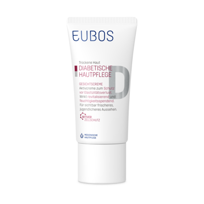 Sie sehen eine Packung Eubos Diabestes Gesichtscreme, Produktbild: 01 Eubos Diabestes Gesichtscreme, A-Nr.: 4100537 - 01
